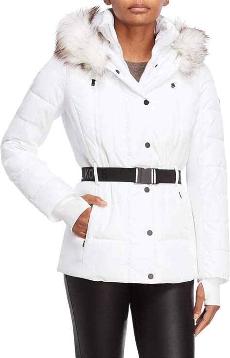 michael kors white puffer jacket|michael kors lightweight puffer jacket.